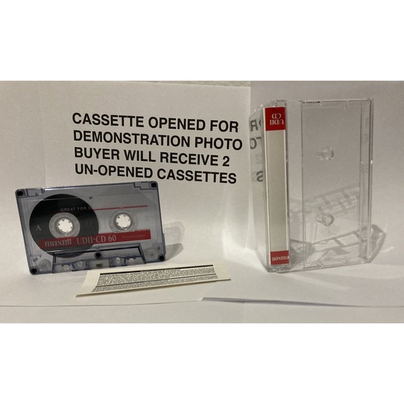 NEW & SEALED 2 MAXELL UD II CD 60 MIN HIGH BIAS CrO2 Audio Cassette Tapes Chrome - Picture 12 of 12
